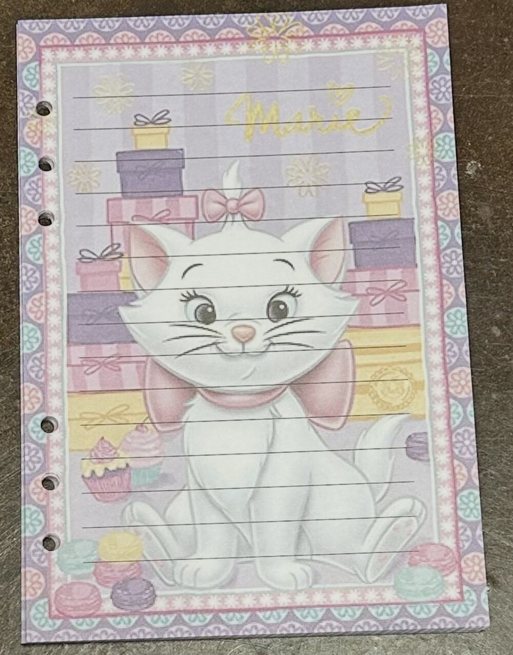 Marie Cat Size A5 Refill Stationery Paper (50 Sheets)